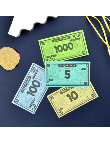Dinero de Juego Queensell 480 Billetes para Monopoly - 10.16x5.58 cm