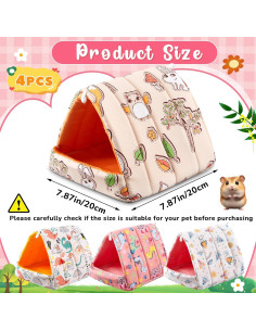 Set 4 Escondites para Cobayas Cinnvoice 20 cm Caricatura 2