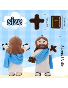 Muñeco de Jesús de Peluche Articulado 34 cm Yelakey Azul 2