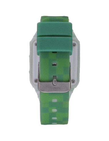 Reloj digital de cuarzo Accutime Kids Minecraft Verde