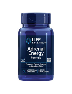 Fórmula de Energía Adrenal Life Extension 60 Cápsulas Sin Gluten