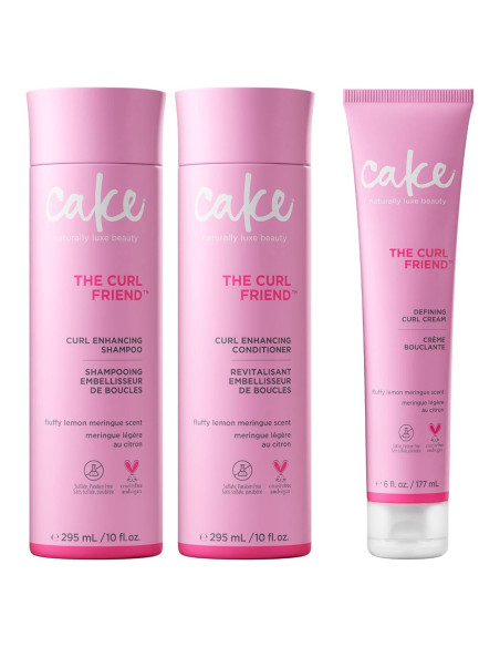 Set de Champú, Acondicionador y Crema Rizada Cake Beauty - Antifrizz Set de Champú, Acondicionador y Crema Rizada Cake Beauty - Antifrizz