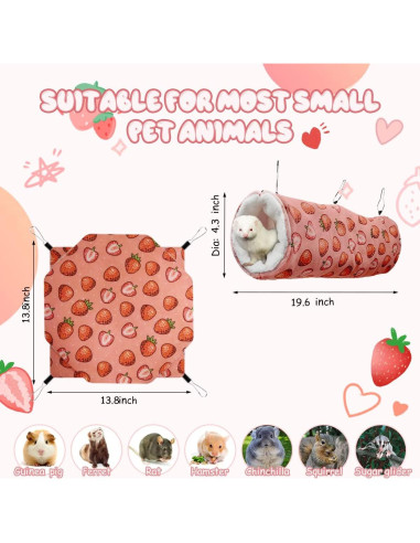 Hamaca y Cueva para Cobayas y Hurones LYART 35x35cm