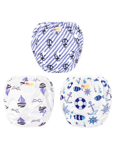 Paquete de 3 Pañales de Natación Reutilizables Pedobi - Ajustables 9-18 kg