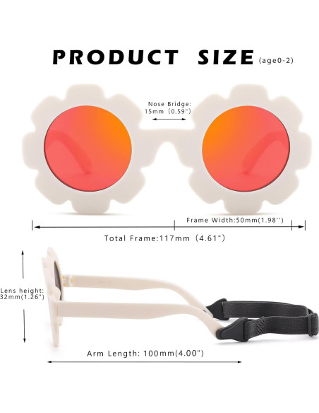Gafas de sol polarizadas HYCREDI para bebés 0-24 meses