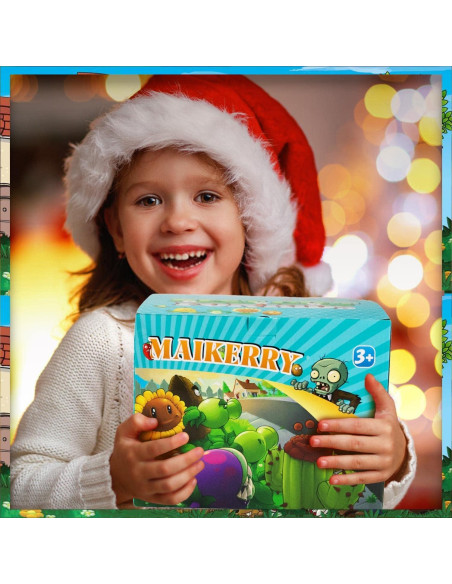 Set de Juguetes Plantas y Zombies Maikerry 9 Piezas con Mapa Set de Juguetes Plantas y Zombies Maikerry 9 Piezas con Mapa