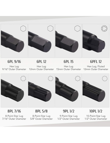 Kit de Llaves de Tuerca de Bloqueo 16 Piezas Orion Motor Tech