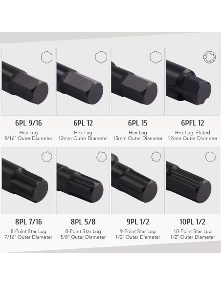 Kit de Llaves de Tuerca de Bloqueo 16 Piezas Orion Motor Tech