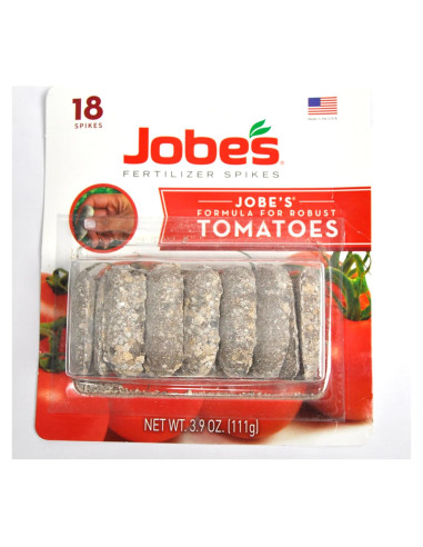 Picos de Fertilizante Jobe's para Tomates - 18 Picos 6-18-6 NPK