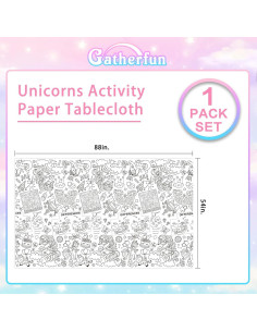 Mantel de Papel para Colorear Unicornio Gatherfun 137x223 cm 2