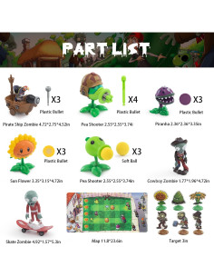 Set de Figuras Plantas vs Zombies Maikerry 7 Piezas PVC 2