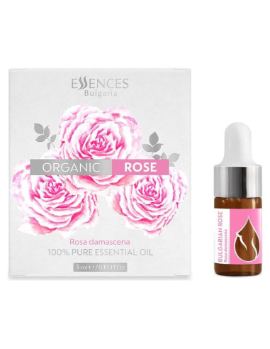 Aceite Esencial de Rosa Orgánico Essences Bulgaria 3ml 100% Puro