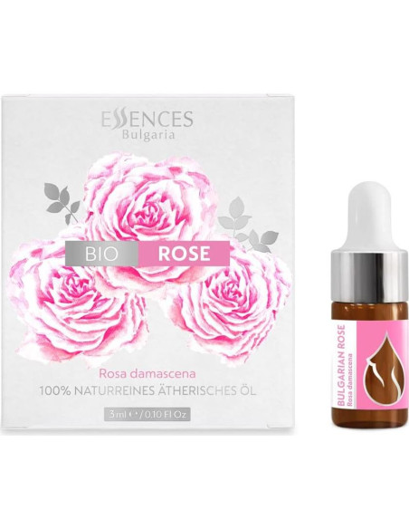 Aceite Esencial de Rosa Orgánico Essences Bulgaria 3ml 100% Puro