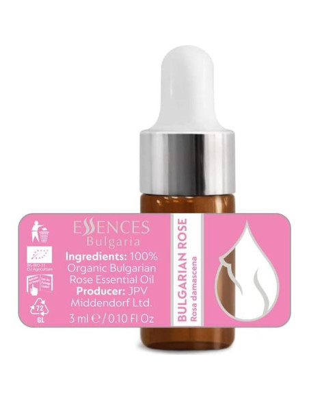 Aceite Esencial de Rosa Orgánico Essences Bulgaria 3ml 100% Puro