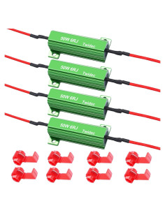 Resistencias de Carga LED Twidec 50W 6 Ohm 4 Pcs para Automóvil