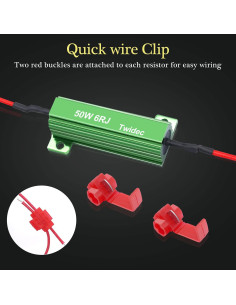 Resistencias de Carga LED Twidec 50W 6 Ohm 4 Pcs para Automóvil 2