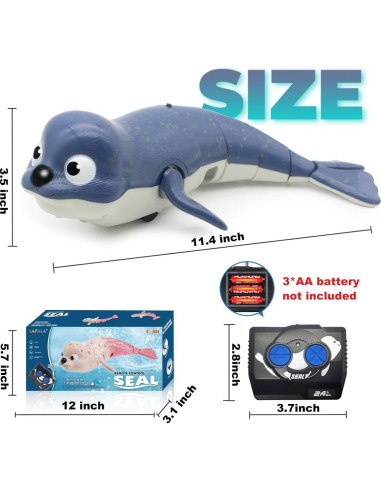 Juguete de piscina RC Sello CX Azul 27.9x12.7cm Batería Recargable