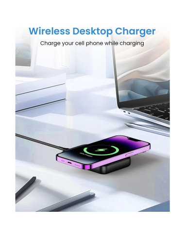 Banco de Poder Magnético 10000mAh Bilivein Carga Rápida USB-C