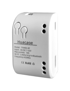 Módulo de Relé Seco Inteligente WiFi Huacaoe 1 Canal 5V/7-32V
