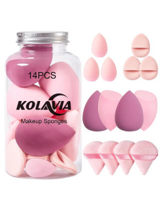 Juego de 14 Esponjas de Maquillaje Kolavia - Beauty Blender y Puff