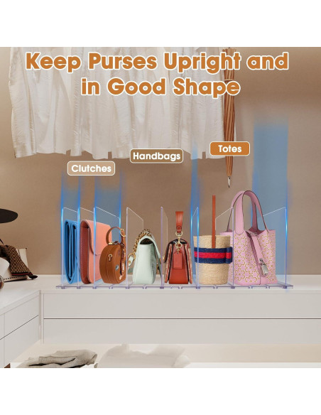 Organizador de Bolsos Acrílico SSAWcasa Ajustable 7 Bolsas