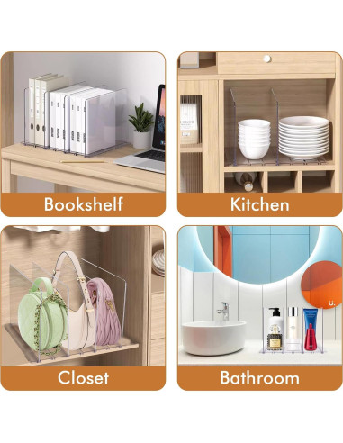 Organizador de Bolsos Acrílico SSAWcasa Ajustable 7 Bolsas