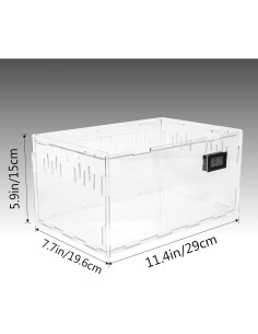 Tanque de Cría para Reptiles BETAZOOER 29x20cm con Higrómetro 2