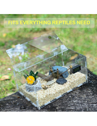 Tanque de Cría para Reptiles BETAZOOER 29x20cm con Higrómetro