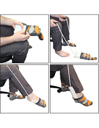 Ayuda para Poner Calcetines Deluxe Rehabilitation Advantage - 24.1x12.7 cm