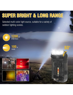 Linterna EDC BORUIT V15 Recargable USB C IP67 10 Modos 2