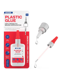 Super Pegamento Plástico GH1200 20g con Brocha y Boquilla