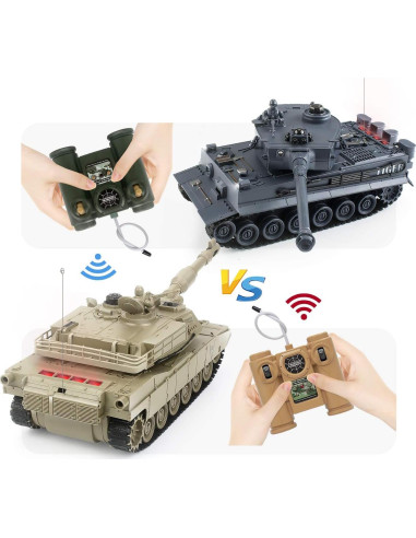 Tanque Tigre Alemán RC 1:28 EAHUMM con Sonido y Luz