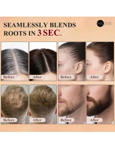 Polvo de Cabello VOLLUCK Instantáneo Negro - Cubre Raíces Grises 2