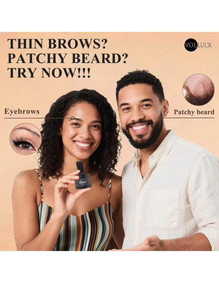 Polvo de Cabello VOLLUCK Instantáneo Negro - Cubre Raíces Grises