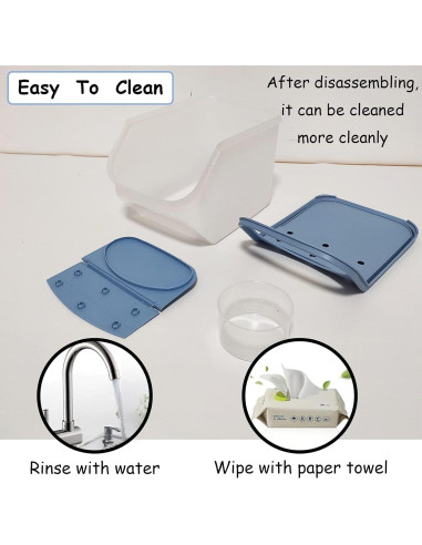 Caja de Baño de Arena para Chinchillas PINVNBY 24.9x18.8x17 cm