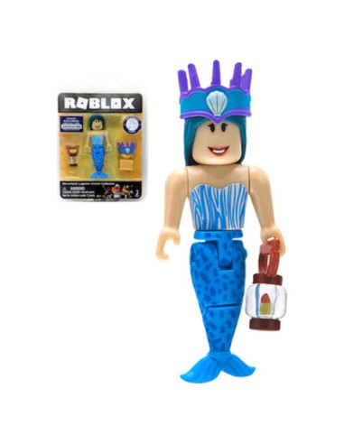 Figura Coleccionista Sirena Roblox Oro Laguna Nunca Jamás 12.7 cm