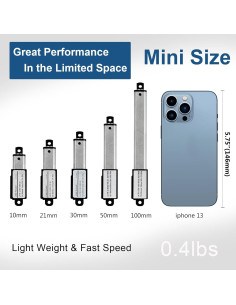 Actuador Lineal Eléctrico DC HOUSE 10mm 12V 4.5kgf 2
