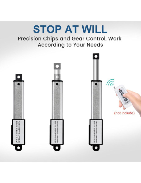 Actuador Lineal Eléctrico DC HOUSE 10mm 12V 4.5kgf