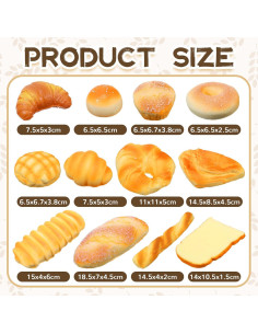 Chivao 12 Piezas Juguetes de Comida Falsa Realista 2