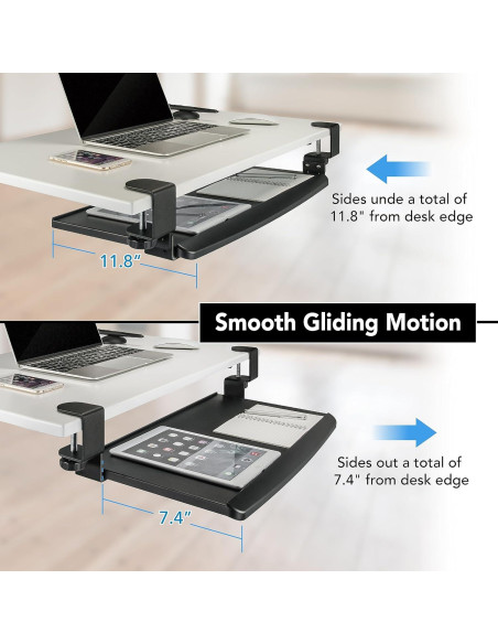 Bandeja de Teclado Ajustable EHO 20" Ergonómica para Escritorio Bandeja de Teclado Ajustable EHO 20" Ergonómica para Escritorio