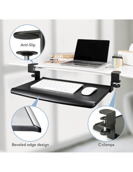 Bandeja de Teclado Ajustable EHO 20" Ergonómica para Escritorio Bandeja de Teclado Ajustable EHO 20" Ergonómica para Escritorio