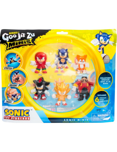 Heroes de Goo Jit Zu Minis Sonic Paquete de 6 Figuras Estirables