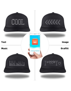 Gorra LED Inteligente Alavisxf XX Ajustable Negro 2