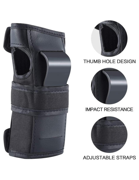 Conjunto de Protección Banzk para Patinaje Negro S/M/L/XL Conjunto de Protección Banzk para Patinaje Negro S/M/L/XL