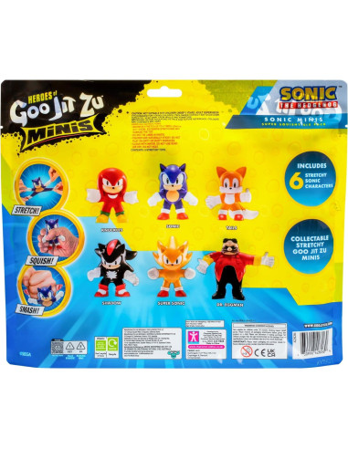 Heroes de Goo Jit Zu Minis Sonic Paquete de 6 Figuras Estirables