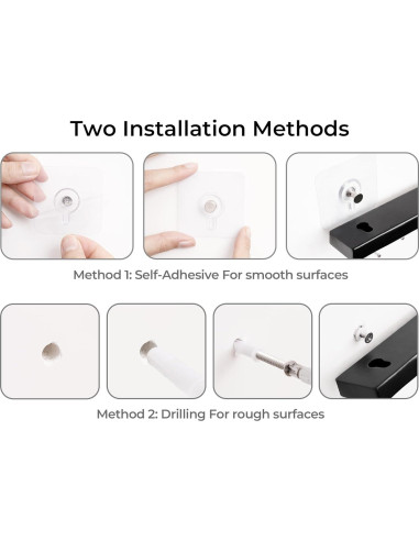 Soporte para Corbatas StorageWorks Negro con 20 Ganchos - 2 Piezas