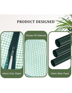 Invernadero Portátil TianC Beauty 3 Niveles con Cubierta PE 2