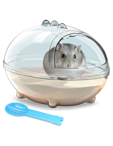 Baño de Hámster LazYYzal, Caja de Arena Espacial S 13.5x9.7x8.4 cm