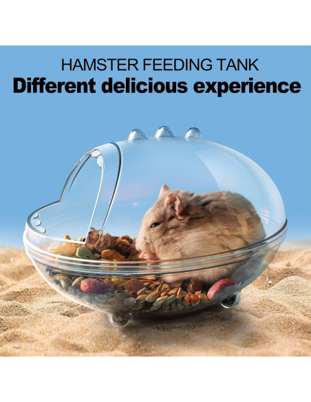 Baño de Hámster LazYYzal, Caja de Arena Espacial S 13.5x9.7x8.4 cm
