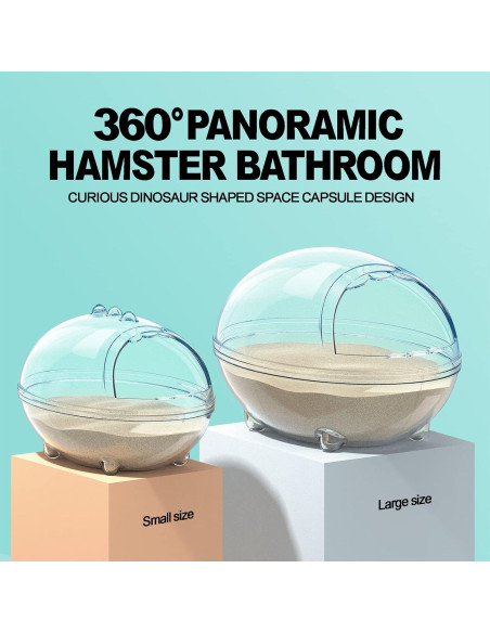 Baño de Hámster LazYYzal, Caja de Arena Espacial S 13.5x9.7x8.4 cm